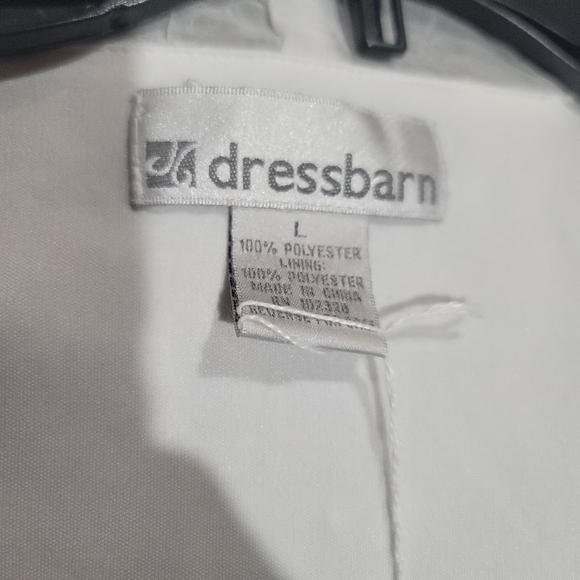 Dressbarn blouse fairy white krinkle bell ruffle sleeves lined flowy crop Y2K - Picture 3 of 5